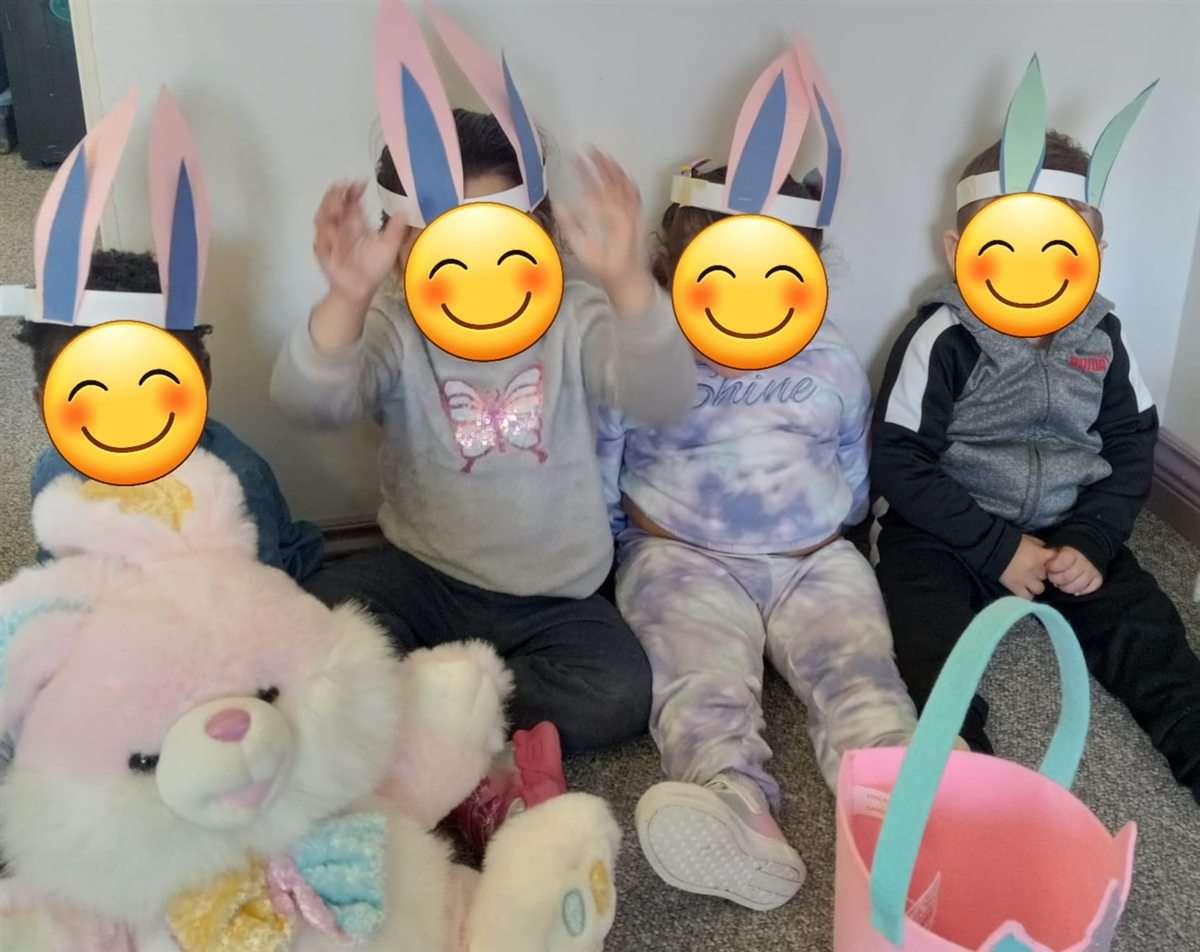 Children enjoying a themed Easter activity