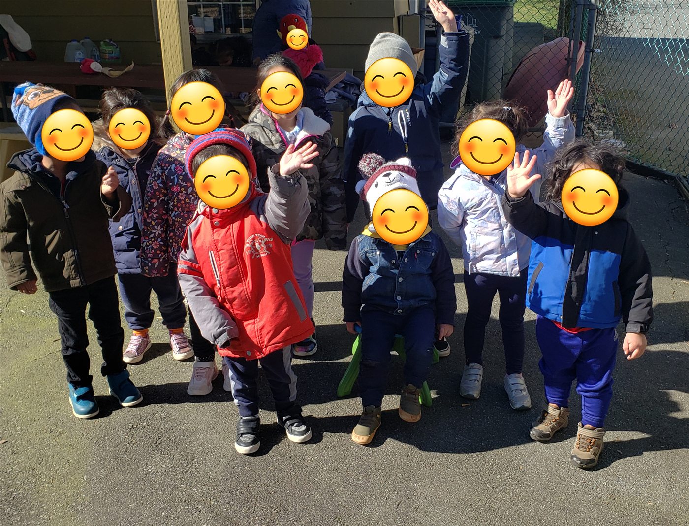 Children enjoying time outdoors at Whalley Day Care